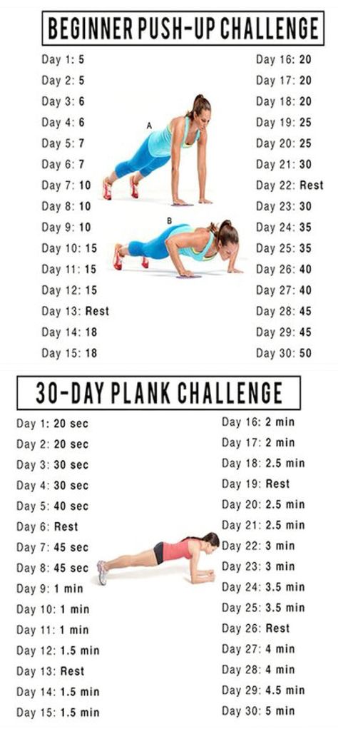 Push up & plank 30 day challenge Crunches Challenge, Crunch Challenge, 30 Day Challenges, Push Up Challenge, Push Ups, 30 Day Challenge, I Work Out, Health Insurance, Get In Shape