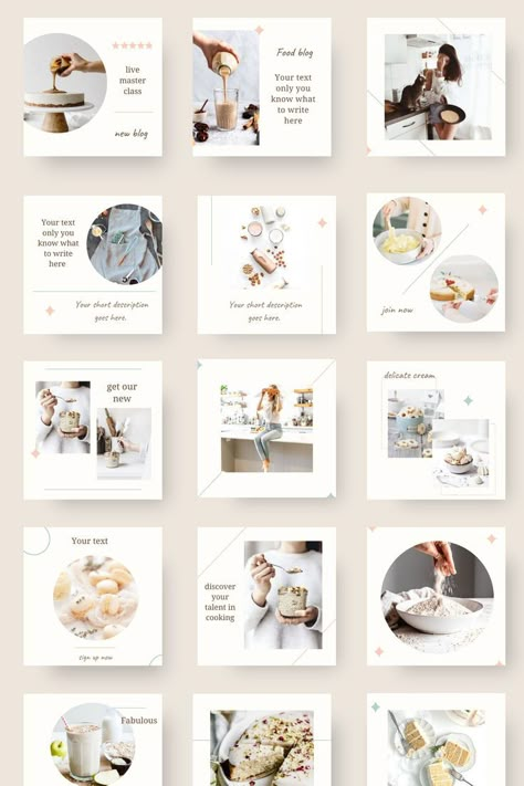 Instagram Recipe Post Design, Nutrition Template Design, Colorful Instagram Template, Dietitian Instagram Feed, Dietitian Instagram Post Ideas, Nutrition Instagram Feed, Nutrition Instagram Post Ideas, Food Instagram Feed Layout, Food Instagram Feed