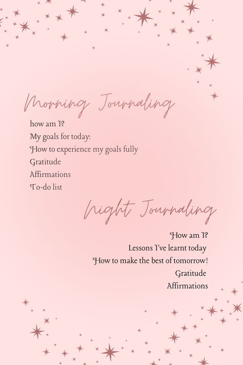 Reset and Refresh with these morning and night journaling prompts! Manifest and let your feeling flow freely with the relaxing power of journaling. Perfect for any time! Journal Ideas Night Routine, Journal Prompts For Night Time, Morning And Evening Journal Prompts, Morning And Night Journal Prompts, Night Time Journaling, Night Time Journal Prompts, Nighttime Journal Prompts, Night Journal Prompts, Night Journaling