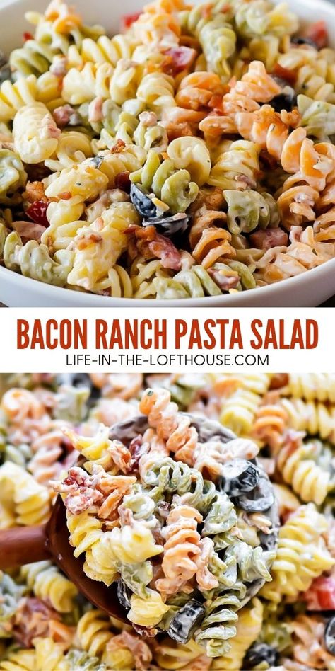 Tortellini Pesto, Low Carb Veggie, Salad Macaroni, Bacon Ranch Pasta, Bacon Ranch Pasta Salad, Resep Pasta, Ranch Pasta Salad, Ranch Pasta, Resep Salad