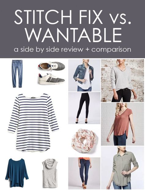 Wantable vs. Stitch Fix | a side by side comparison | women's clothing subscription boxes | Crazy Together blog Stitch Fix Plus Size Outfits, Wantable Outfits Boxes, Wantable Outfits, Clothing Subscription Boxes, Many Outfits, Rental Business, Clothing Subscription, Womens Beach Fashion, Womens Fashion Casual Fall