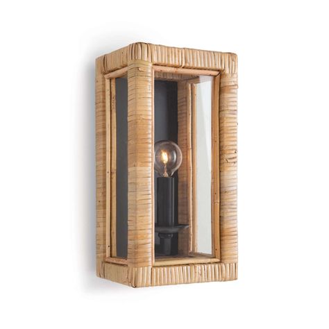 Lola Sconce, Natural Rattan – Proximity Interiors Key West House, House On The Water, Beach House Outdoor, Four Seasons Room, Lighting Wall Sconces, Stinson Beach, Bamboo Rods, Glass Panes, Indoor Wall Sconces