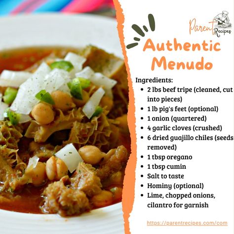 Authentic Menudo Recipe, Menudo Recipe Authentic, Guajillo Sauce, Menudo Recipe, Beef Tripe, Chile Sauce, Recipes Authentic, Traditional Recipes, Mexican Food Recipes Authentic