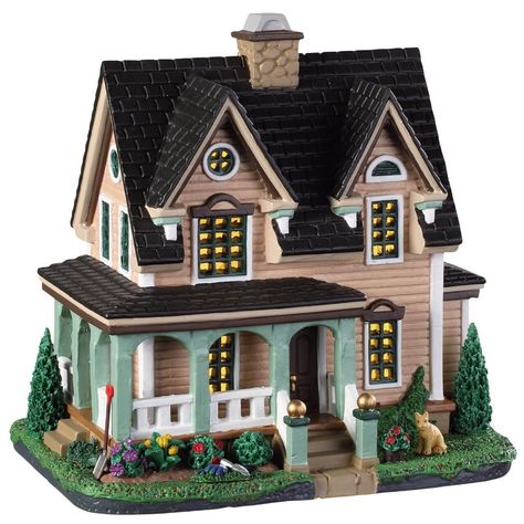 SKU# 95486. Released in 2019 as a Porcelain Lighted Building for the Harvest Crossing Village Collection. Mini Village, Lemax Village, Lemax Christmas Village, Lemax Spooky Town, Lemax Christmas, Country Lane, Colonial Style Homes, Spooky Town, Christmas Village Houses