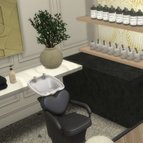 San Sequoia Beach Plaza Part 1/3: Glo Salon & Spa Welcome to "Glo Salon & Spa," where sophistication and style intertwine. Enjoy top-tier hair, brow, and nail services while sipping on complimentary… Salon Bloxburg Decals, Sims 4 Salon Cc, Bloxburg Hair Salon, Bloxburg Spa Ideas, Bloxburg Nail Salon, Sims 4 Hair Salon, Bloxburg Salon, San Sequoia, Salon Decals