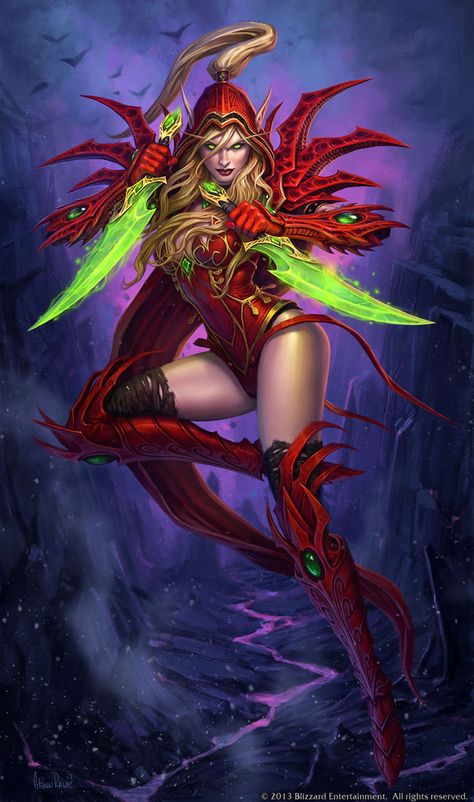 Valeera Sanguinar Hearthstone Hero Portrait by Arsenal21 on DeviantArt Hearthstone Artwork, Hearthstone Heroes, Female Warriors, Blood Elf, Warcraft Art, Heroes Of The Storm, Wow Art, Character Ideas, Fantasy Illustration