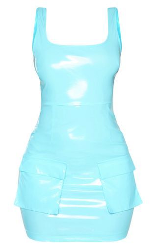 Baby Blue Vinyl Square Neck Pocket Detail Bodycon Dress image 3 Dresses Royal Blue, Dresses Royal, Blue Vinyl, Dress Images, Royal Blue Dresses, Virtual Fashion, Vinyl Fabric, Weekend Wardrobe, Stay True