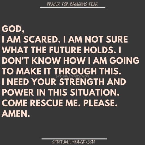 Prayers For Fear Prayers For Fear, Everyday Prayers, Short Prayers, Prayers For Strength, Good Prayers, Prayer Verses, Prayers For Healing, Prayer Scriptures, Faith Prayer