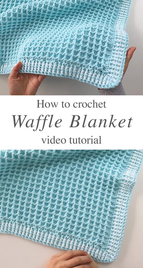 Crochet Waffle Stitch Blanket You Will Love | CrochetBeja Crochet Patterns Waffle Stitch, Crochet Waffle Stitch Blanket Free Pattern, Waffle Stitch Crochet Video, Free Crochet Pattern Waffle Stitch Baby Blanket, Waffle Stitch Crochet Baby Blanket, Waffle Stitch Crochet Blanket Free Pattern, Waffle Stitch Baby Blanket Free Pattern, Waffle Stitch Blanket Free Pattern, Crochet Border For Waffle Stitch Blanket