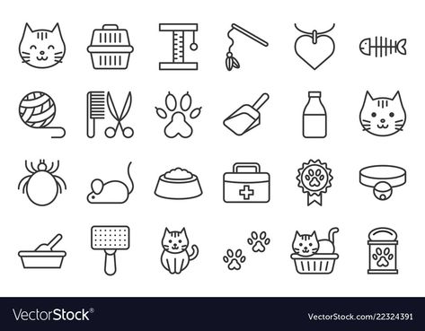 cat litter box and Vector Image Pet Branding, Box Vector, Instagram Cover, Cat Water Fountain, Dog Icon, Animal Icon, Pet Clinic, Pet Kitten, Calendar Stickers