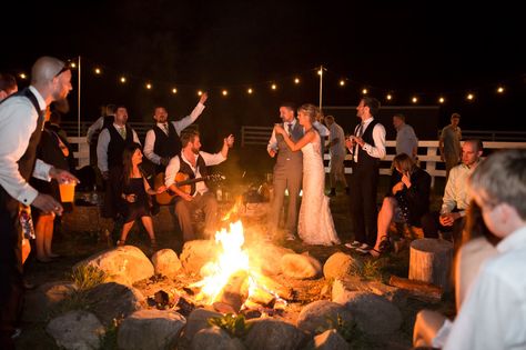 The bonfire pit is an especially wonderful place for just relaxing with friends and family. Backyard Bonfire Ideas, Fall Wedding Bonfire, Bonfire At Wedding Reception, Bonfire Wedding Photos, Backyard Wedding Bonfire, Wedding Fire Pit, Wedding Bonfire, Wedding After Party Bonfire, Bonfire Wedding