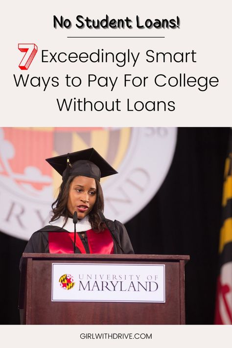 This post is so awesome and shows many unique ways to pay for college without taking out student loans. I love the tips on applying to grants and scholarships. Pay For College, Grants For College, School Scholarship, Student Scholarships, College Scholarships, College Ideas, University Graduation, College Money, College Tuition