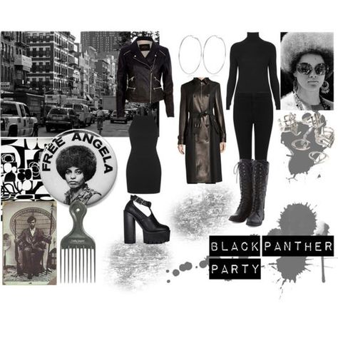 Black Panther Outfit Ideas, Black Panther Party Costume, Black Panther Outfit, Panthers Outfit, Black Panthers Movement, Women 70s, Michael Kors Coats, 70s Party, Outfits 70s