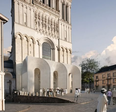 Angers France, Saint Maurice, Open Gallery, Kengo Kuma, Cathedral Architecture, Japanese Architecture, Facade Architecture, World Trade, 12th Century