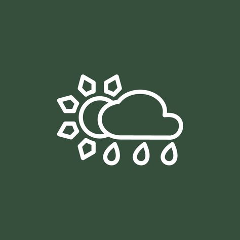 Green Weather Icon, Green Iphone Icons, Green Phone Aesthetic, Weather App Icon, Forest App, Green Ios, Ipad Setup, Christmas Widgets, Weather Icon