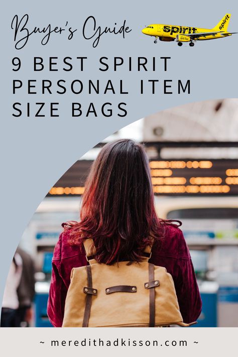 If you're looking for an 18x14x8" personal item size bag to fit under the seat on a Spirit flight, look no further. We have found 9 bags that you can safely stow for free on your next Spirit Airlines flight, so you can keep that bargain flight cheap! Spirit Personal Item Bag, Spirit Airlines Personal Item Bags, Spirit Airlines Personal Item, Best Luggage For Travel, Spirit Bags, Carryon Bag, Spirit Airlines, Bags 2024, Best Luggage