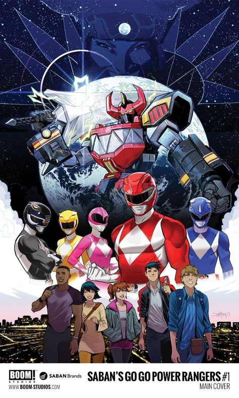 New Power Rangers Comic Goes Back to the Beginning  A new ongoing comic book series called Saban's Go Go Power Rangers is coming from BOOM! Studios by writer Ryan Parrott and artist Dan Mora.  Check out the cover to Issue #1 by Mora.   Art by Dan Mora. (BOOM! Studios)  Continue reading  https://www.youtube.com/user/ScottDogGaming @scottdoggaming Power Rangers 1, Power Rangers Poster, Power Rangers T Shirt, Power Rangers Comic, Dan Mora, Power Rangers Megazord, Rita Repulsa, Power Rangers In Space, Power Rangers Fan Art