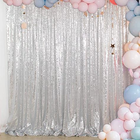 Amazon.com : Sequin Backdrop Silver 20X10FT Wedding Backdrop Photo Booth Glitter Backdrop for Party Shimmer Backdrop Curtain Photography Background Decoration : Electronics Silver Sequin Backdrop, Sequin Curtains, Margarita Party, Shimmer Wall Backdrop, Silver Balloons, Glitter Backdrop, Photo Backdrop Wedding, Sequin Backdrop, Shimmer Wall