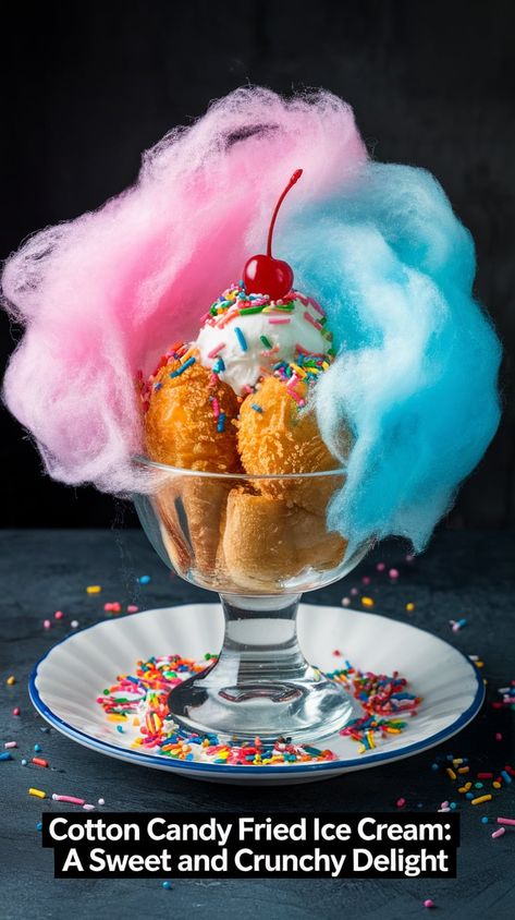 Discover fun serving ideas and presentation techniques to make your cotton candy fried ice cream stand out at any gathering. Whether you’re hosting a party or craving a unique sweet treat, this recipe will inspire you to bring a touch of magic and creativity to your dessert table! Fried Desserts, Fried Dessert, Presentation Techniques, Ice Cream Stand, Fried Ice Cream, Serving Ideas, Hosting A Party, Host A Party, Sweet Treat