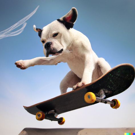 Animals On Skateboards, Skateboarding Animals, Dog Skateboarding, Sporty Dog, Skate Stickers, 3d Dog, Skateboarding, A Dog, Skateboard