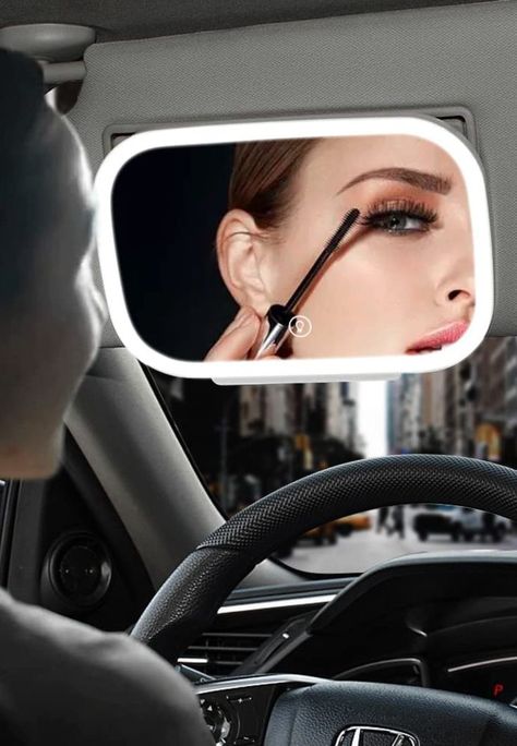 real glass mirror instead of plastic, the car makeup mirror reflects your skin very clearly and realistically. Car Led Makeup Mirror, Car Makeup, Fruits Name In English, Podcast Studio, Car Visor, Cosmetic Mirror, Car Interior Accessories, Car Mirror, Makeup Mirror