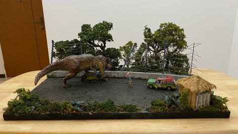 Peter Hui - Jurassic Park T-rex breakout diorama Lego Jurassic Park, Jurassic Park T Rex, Jurassic Park Movie, Janmashtami Decoration, Lego Jurassic, Jurrasic Park, George Lucas, Jurassic Park World, Prehistoric Animals