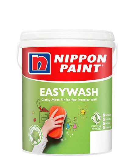 Nippon Vinilex EasyWash is a premium eco and health friendly interior paint specially formulated for easy cleaning. Interior Wall Colors, Nippon Paint, Interior Wall Paint, Green Choices, Fiber Board, Labuan, Washable Paint, Paint Types, White Product