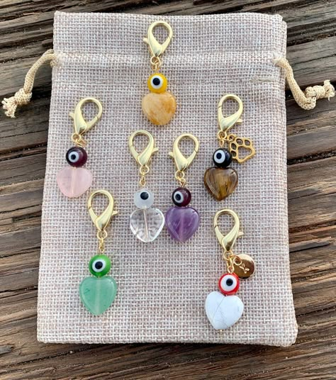 Evil Eye Pet Charm GOLD | Pet Protection Charm | Amethyst Pet Collar Charm | Rose Quartz Pet Charm | Fluorite Pet Charm | Crystals For Dogs Crystals For Dogs, Capricorn Birthstone, Aquarius Birthstone, Pet Collar Charms, Teacup Dogs, Birthstone Crystals, Aquarius Gifts, Crystals Store, Crystal Cat