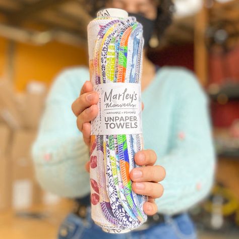 Unpaper® Towels Collection | Marley's Monsters Popular Prints, Paper Towel Holders, Reusable Paper Towels, Unpaper Towels, Towel Holders, Sustainable Kitchen, Towel Collection, Rose Gold Case, Wet Bag