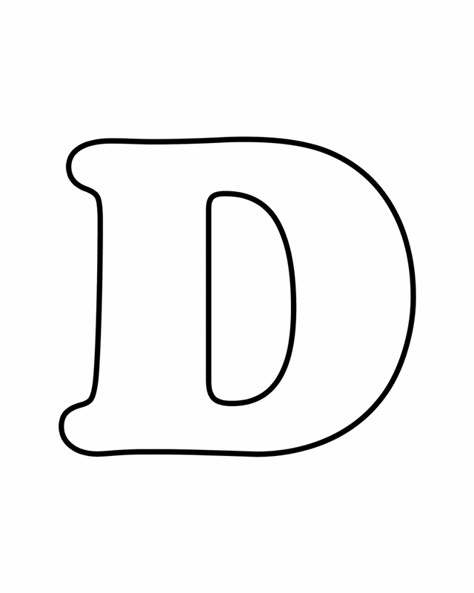 Letter D - Free Printable Coloring Pages Bubble Letter D, The Letter D, Alphabet Templates, Printable Alphabet Letters, Alfabet Letters, Free Printable Letters, Printable Alphabet, Alphabet Coloring Pages, Alphabet Coloring