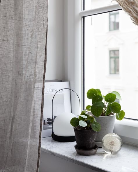 On our window sills Windowsill Decor Living Room, Window Sill Decor Bedroom, Modern Classic Living Room, Mood Pictures, Moroccan Bathroom, Window Sill Decor, Coco Lapine Design, Zen Bedroom, Window Sills