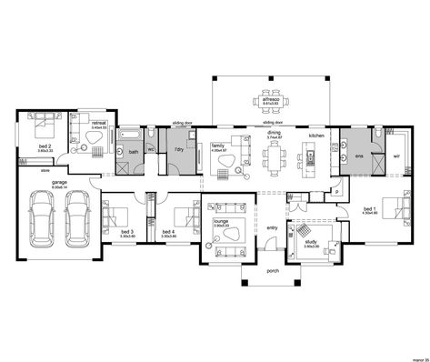 Hampton House Layout, Hampton Style House Plans, Hamptons House Plans Layout, Hamptons Bloxburg House, Hampton House Floor Plan, Hamptons Floor Plan, Hamptons House Layout, Hamptons House Floor Plan, Acerage Homes Floor Plans