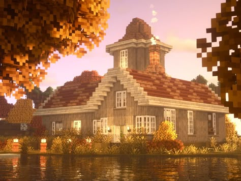 Minecraft coast Autumn inspired build with watchtower, autumn colors, Mizunos 16 Craft, CITs, Ghoulcraft, BSL Shaders, BetterLeaves, Autumn overlay Autumn Minecraft Aesthetic, Fall Themed Minecraft Builds, Autumn Minecraft House, Autumn Minecraft Builds, Minecraft Autumn Builds, Fall Minecraft House, Minecraft Autumn House, Fall Minecraft Builds, Mizuno 16 Craft