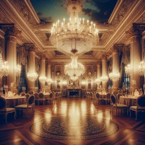 Dream Comic, Victorian Ballroom, Royal Ballroom, Ballroom Aesthetic, Vintage Palace, Purple Goth, Ball Room, Royal Core, Hotel Ballroom