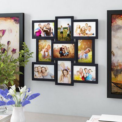 Frame Design On Wall, Big Photo Frame, Family Hallway, Puzzle Picture Frame, Family Picture Collages, Window Frame Picture, Hallway Gallery, Hallway Gallery Wall, Collage Picture Frame