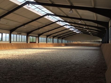 Westphalian Stables in Germany - STABLE STYLE Indoor Riding Arena, Horse Riding Arena, Dream Barn Stables, Dressage Arena, Stable Style, Riding Arena, Barn Builders, Horse Arena, Horse Barn Designs