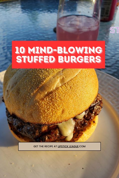 Whether you're craving gooey cheese, smoky bacon, spicy jalapeños, or savory mushrooms, stuffed burgers offer endless possibilities to tantalize your taste buds. Perfect for BBQs, game days, or a gourmet dinner at home, these creative and mouthwatering burgers are sure to impress. Explore our collection of stuffed burger ideas and get ready to elevate your burger game to the next level! Stuffed Burger Ideas, Stuffed Burgers Recipes, Stuffed Burgers On Grill, Stuffed Hamburger Recipes, Stuffed Burger Recipes, Stuffed Hamburgers, Burger Ideas, Stuffed Burger, Mushrooms Stuffed