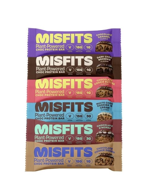 Misfits Vegan Protein Bar, Best Sellers Variety Pack, Plant Based Protein Bars, High Protein Snacks with 15g Per Bar, Low Sugar, Low Carb, Gluten Free, Dairy Free, High Fiber, Non GMO, 6 Flavor 12 Pack Protein Bar Brands, Cookie Butter Bars, Vegan Protein Bar, High Fiber Snacks, Vegan Sugar Cookies, Chocolate Protein Bars, Best Protein Bars, Best Vegan Protein, High Protein Bars