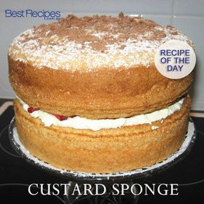 Custard and sponge cake are a match made in heaven #cake #recipe #custard #sponge Heaven Cake Recipe, Heaven Cake, Mousse Au Chocolat Torte, Bread Sweet, Custard Powder, Custard Cake, Sponge Cake Recipes, Salty Cake, A Match Made In Heaven