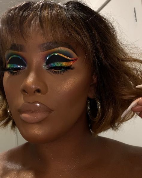 Makeup Collage, Makeup Looks Products, Rainbow Makeup, Makeup Styles, Fashion Makeup, Makeup Hair, Hair And Beauty, Style Me, Piercings