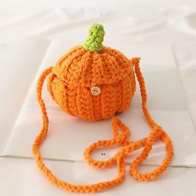 【Novelty Design】The knitted pumpkin shaped crossbody bag, with vibrant orange colors matching, versatile and fashionable. 1 Pumpkin Crossbody Bag. 【Proper Size】The lovely coin purse is in size 10cm/3.94inc, perfect for grils storing keys, candies, coins, etc. Colors Matching, Pumpkin Party, Crochet Pumpkin, Side Bags, Favor Bag, Cute Pumpkin, Party Favor Bags, Candy Bags, Storage Pouch