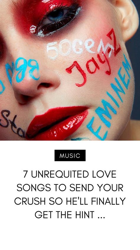 7 Unrequited Love Songs to Send Your Crush so He'll Finally Get the Hint ... Songs To Tell Your Crush You Like Them, Songs To Send To Your Crush, Songs For Your Crush, Enchanted By Taylor Swift, Unrequited Love Songs, Old Love Song, Take A Hint, Colbie Caillat, Carly Rae Jepsen