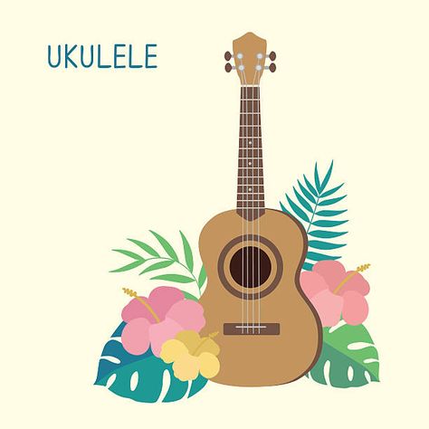 Ukulele Drawing, Ukulele Art, Cool Ukulele, Paper Owls, Impressionist Artists, Geometric Art Prints, Ukelele, Music Wallpaper, Decoupage Paper