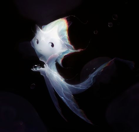 ArtStation - Starlight of the Deep, Myroslava Sviridova Light Creature, Light Tattoo, People Drawing, Art Animals, Sketchbook Art, Love Illustration, 2d Art, Magical Creatures, Creature Design