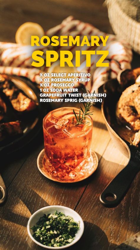 Are you in the mood for a refreshing and flavorful cocktail? Look no further than the Rosemary Spritz! This delightful drink combines the aromatic essence of rosemary with crisp and sparkling ingredients.  🌿🍹 Rosemary Cocktail, Cocktail Look, Rosemary Syrup, Rosemary Sprigs, In The Mood, The Mood, Grapefruit, Rosemary, Stay Tuned