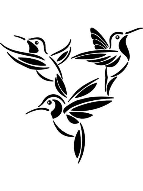 Hummingbird Template, Flower Stencils Printables, Thikri Work, Animal Stencil Art, Bird Silhouette Art, Stencils Printables Templates, Hummingbird Drawing, Free Stencils Printables, Cool Stencils