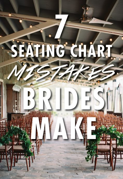 We’re not gonna lie, putting together the seating chart is not fun. You want to make sure you place your guests are the right table--in the best location--so everyone has a great time. Not to mention some family members (like your parents) might feel very strongly about where certain guests are seated. Make the process less stressful by avoiding these seven mistakes. Making Seating Chart, Wedding With Green Bridesmaid Dresses, Wedding Seating Chart Tips, Seating For 50 Guests, Seating Chart Planning, How To Do A Seating Chart For A Wedding, Guest Seating Chart, Wedding Seating Chart Ideas Table Plans, Fun Seating Chart Wedding