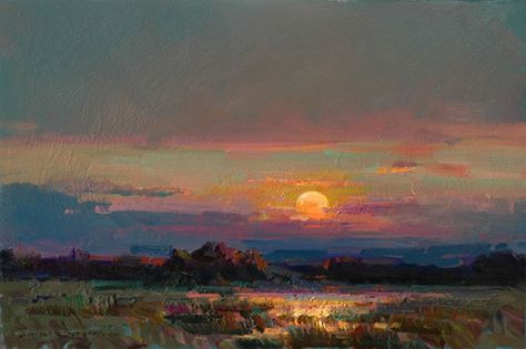 Berberian,Ovanes - Idaho Moonrise #fineart, #design, #composition, #watercolor, #painting Moonrise Painting, Sunrise Watercolor Painting, Ovanes Berberian, Wall Paintings For Living Room, Composition Watercolor, Over The Bed Decor, Beautiful Paintings Of Nature, Painting Textured Walls, Modern Landscape Painting