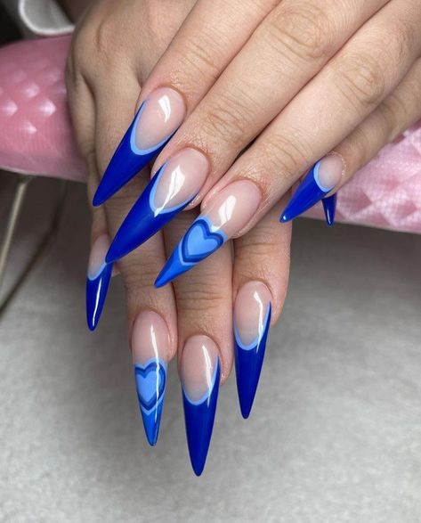 Light Blue Stilletos Nails, Blue Stilletos Nails, Royal Blue Stiletto Nails, Blue Nails Stiletto, Blue Stiletto Nails Design, Stiletto Nails Blue, White Stiletto Nails, Blue Stiletto Nails, Acrylic Nails Stiletto