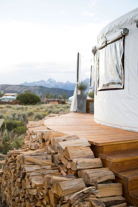 This Jackson, Wyoming Yurt Brings a Dose of Whimsy to the Wilderness | Architectural Digest Scandinavian Palette, Yurt Ideas, Yurt Life, Yurt Interior, Luxury Yurt, Green Community, Yurt Camping, Yurt Home, Yurt Living